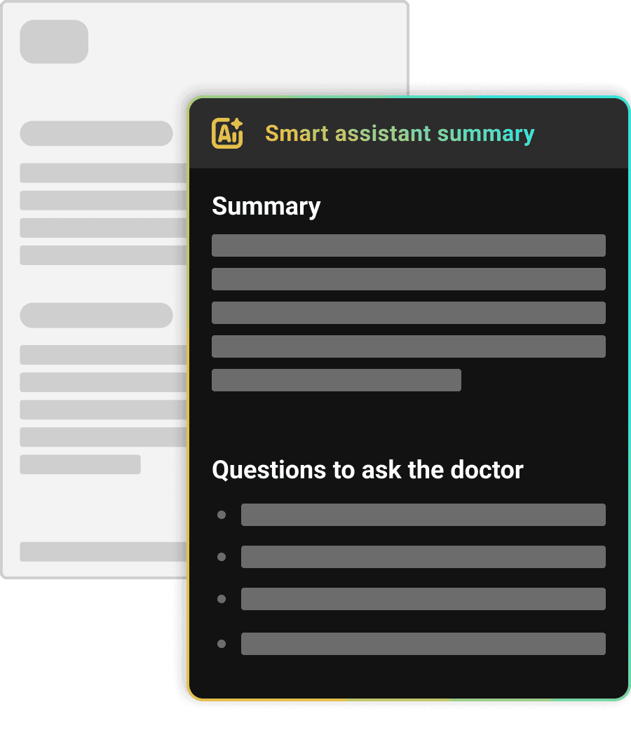 AI summary of medical exams
